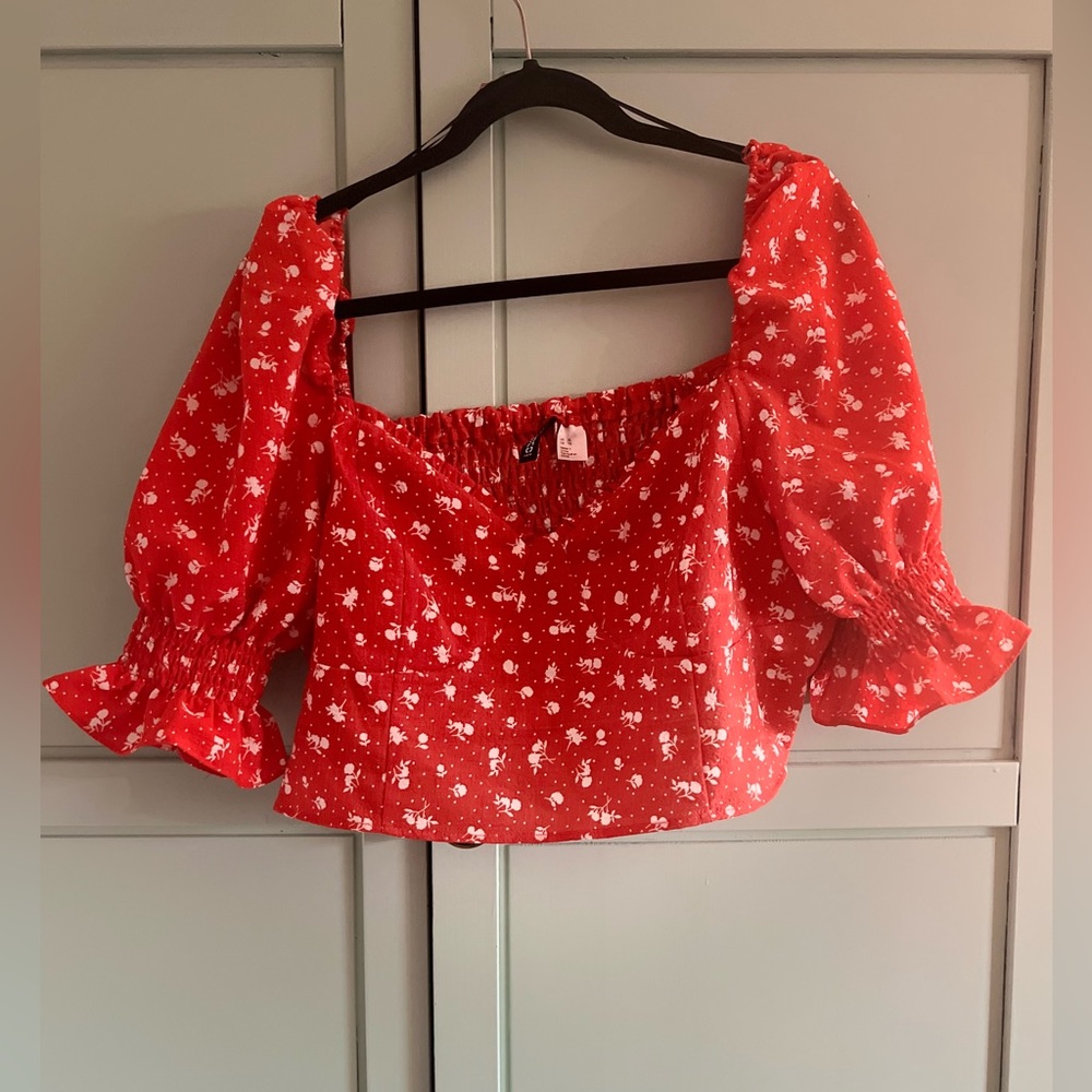 Plus size floral crop top